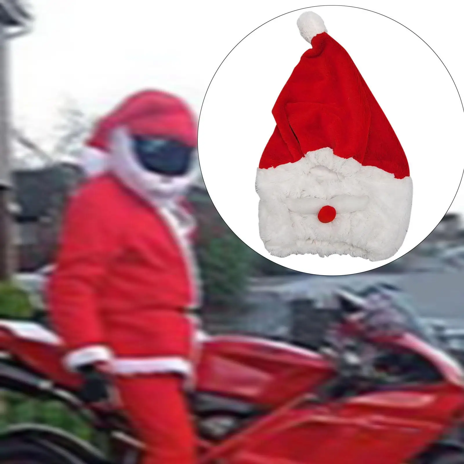 Chapéu de natal de Capacetes para motociclistas Cobrir Acessórios para Esqui facial Chapéu de Natal para as Mulheres os Homens de Capacetes para motociclistas de Diversão Passeios Presentes