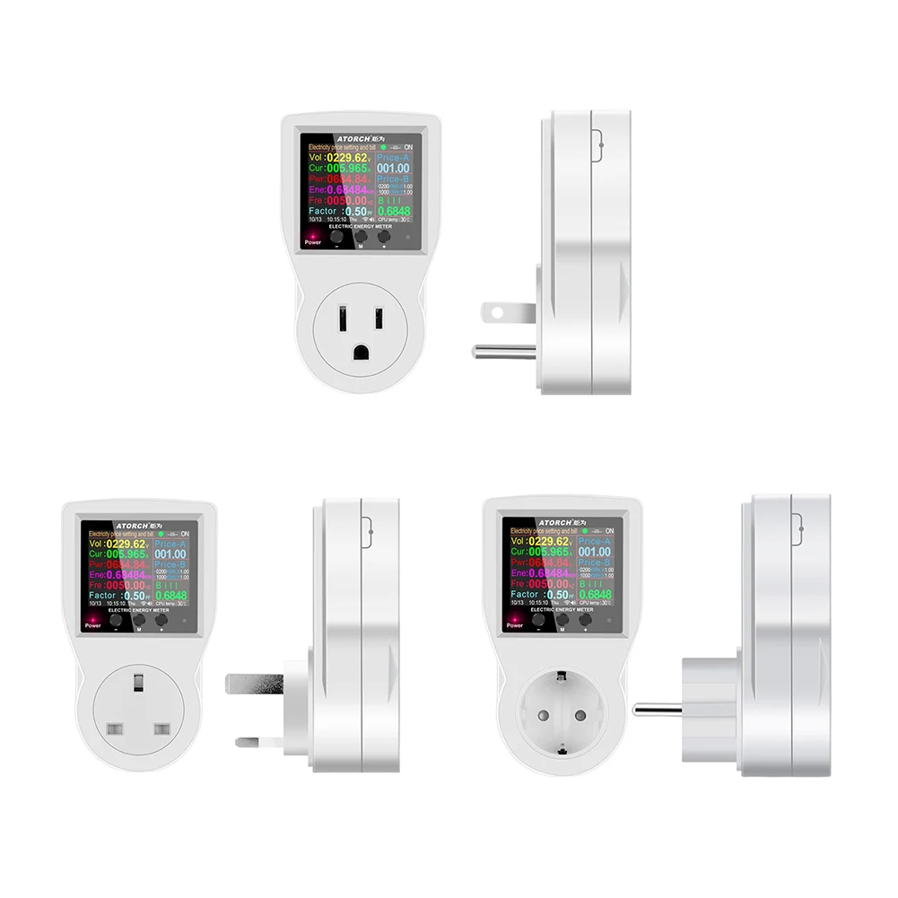 Wi-FI Smart Plug Socket Funciona com Alaxa Google Home Digital Wattmeter APLICATIVO de Controle Remoto do Monitor de Energia Função de Temporização
