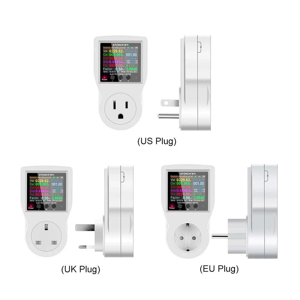 Wi-FI Smart Plug Socket Funciona com Alaxa Google Home Digital Wattmeter APLICATIVO de Controle Remoto do Monitor de Energia Função de Temporização
