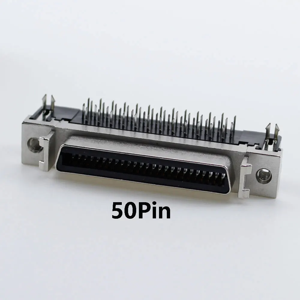 1Pcs SCSI soquete 20P/26P/50P tipo ranhura dobrado pé servo conector de 90 graus dobrado conector fêmea