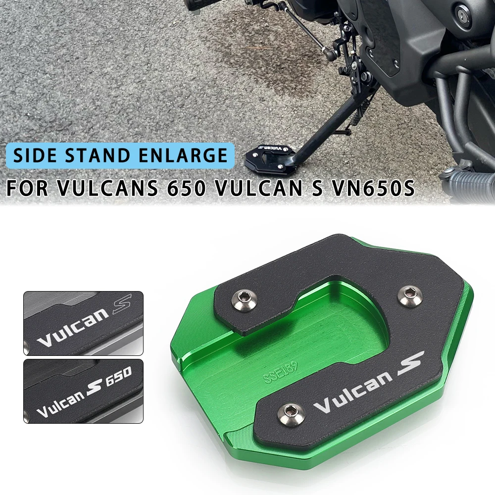 Acessórios da motocicleta Suporte de apoio do Lado do Stand de extensão Ampliar a Placa de Almofada Para KAWASAKI VULCAN S 650 Vulcanos VN650S Vulcan Café