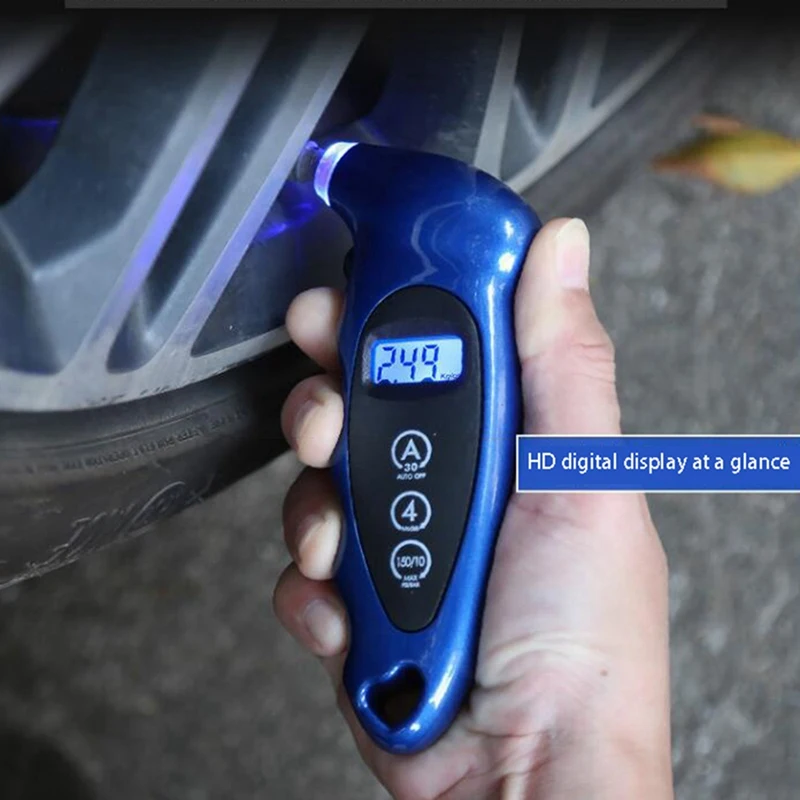 2X Pneu Novo Ar Medidor de Pressão Digital Carro Moto Caminhão Auto LCD Testador de Medidor Pneu Bitola