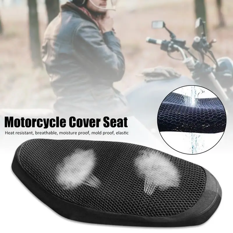 Verão Motocicleta Respirável Legal Sunproof Assento Capa De Almofada Isolamento Térmico Montagem De Almofada De Ar De Moto Assento De Proteção