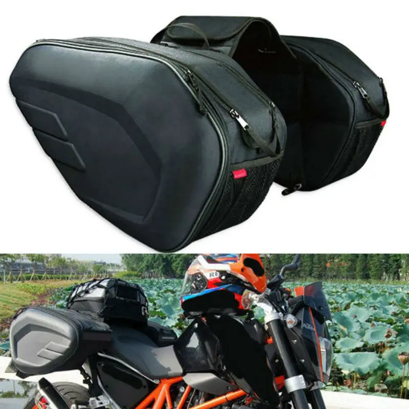 36L-58L de Capacetes para motociclistas de Viagem, Sacos de Mala Culotes + Capa de chuva + Placas de Plástico de Corrida de Moto de Corrida Lado Saco para Yamaha Honda