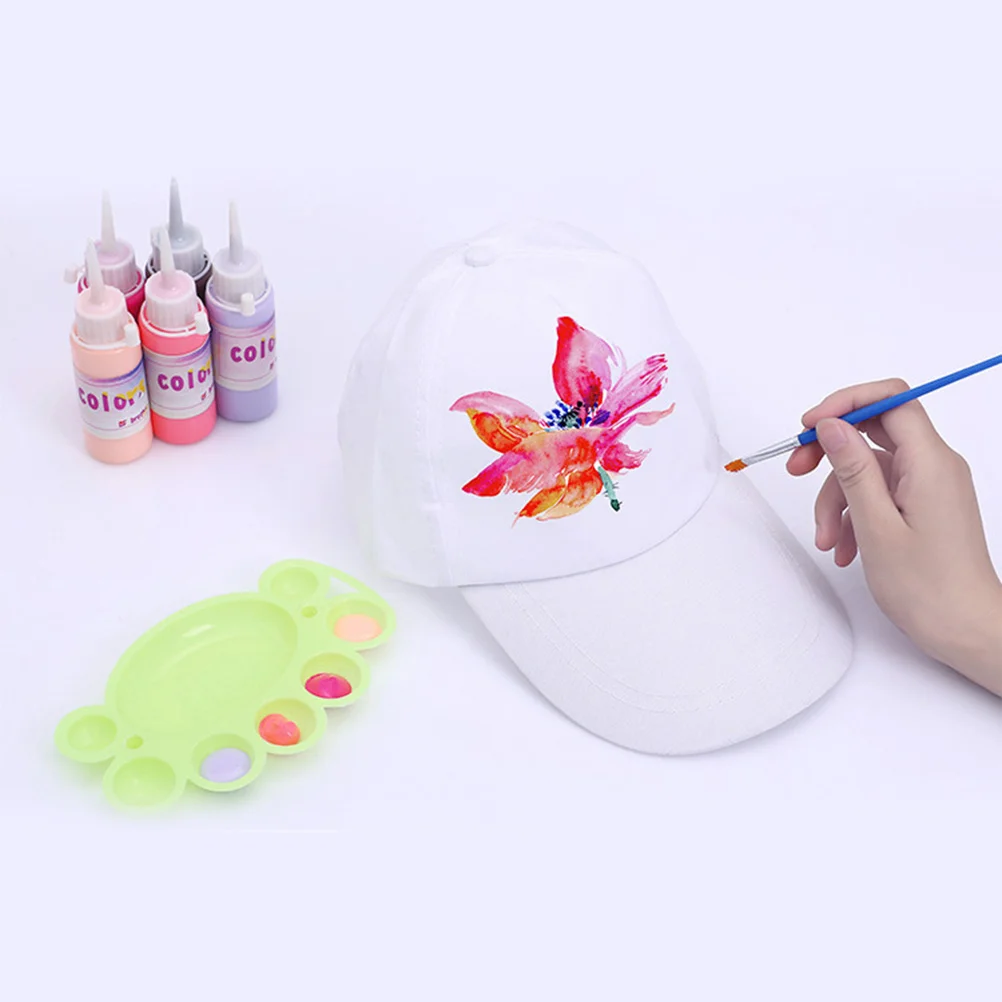 Grafite Desenho Chapéu de Crianças DIY Caça Inacabado Crianças Acessório de Pintura à Mão, pintados em Branco Chapéus