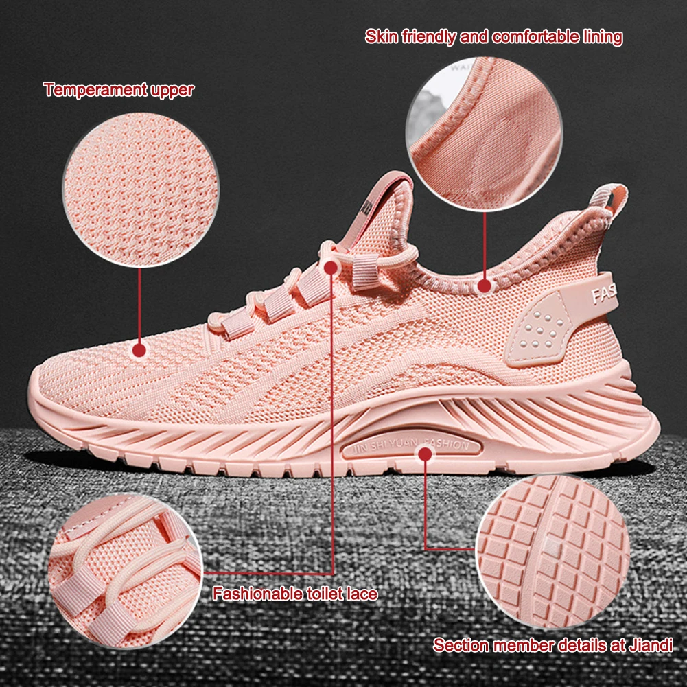 2023 Mulheres Novos Tênis da Moda Respirável Formadores de Confortável, o Tênis Mulheres de Tecido de Malha Lace Feminino Calçados de Sapatos Mulheres