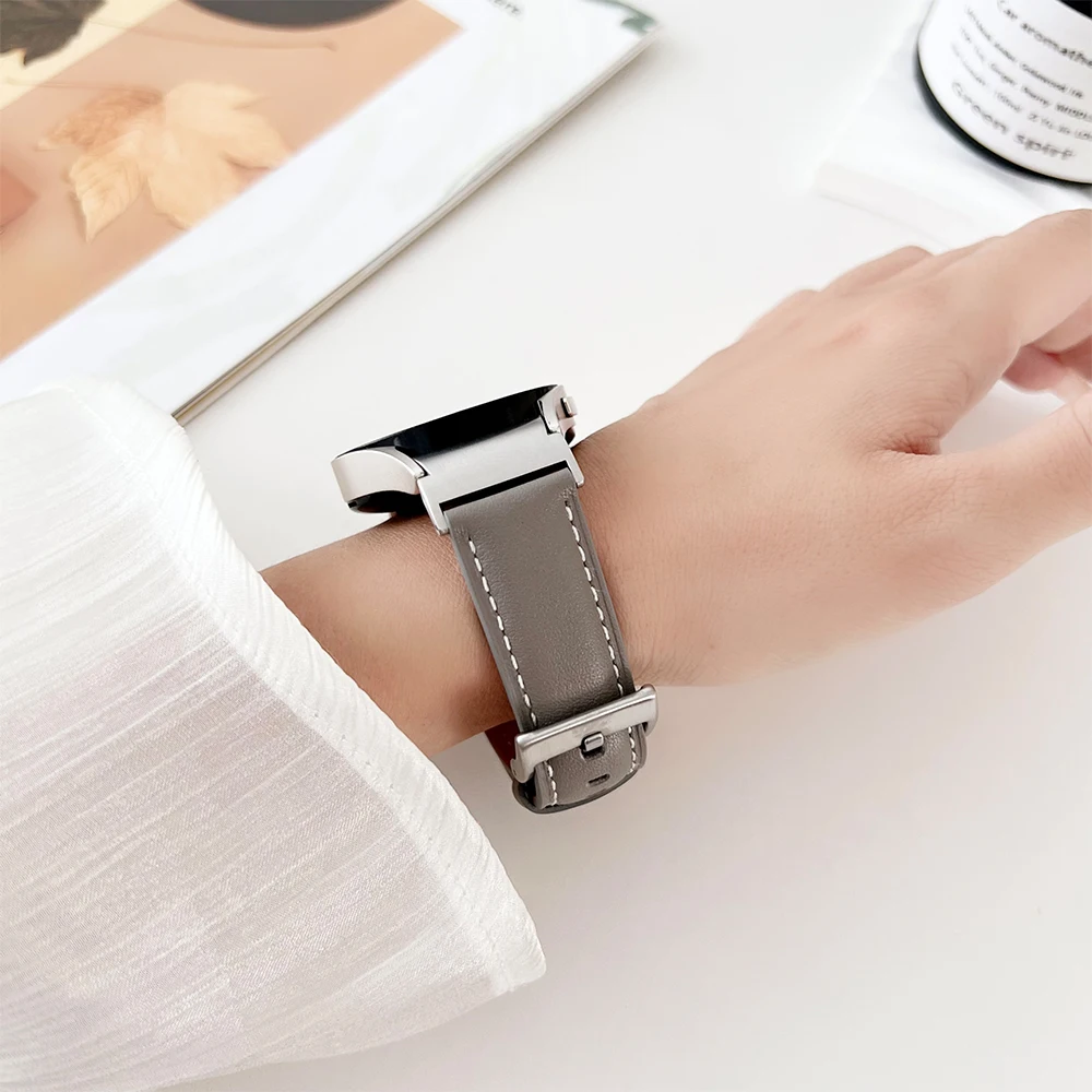 20mm pulseira de Couro Genuíno para Samsung Galaxy Watch 6 Clássico 47mm 43mm 6 40mm 44mm de Ajuste Rápido Bracelete para o Galaxy 5 4 Pro Clássico