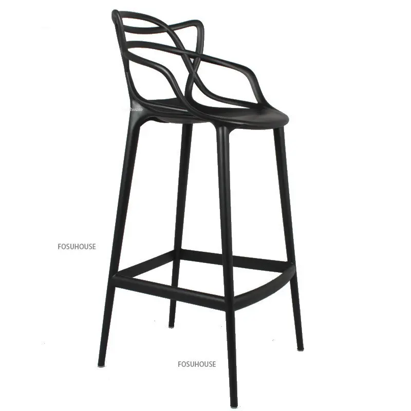 Nordic Minimalista Plástico Barra de Cadeira de Mobiliário para a Casa do Café Restaurante Contador de Mesa de Bar Bar Fezes Designer de Lazer de Alta Fezes L
