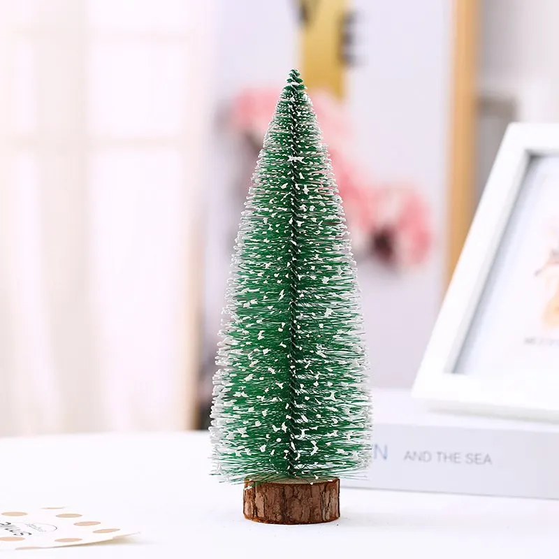 5PCS Mini Árvores de Natal de Presente de Natal Decoração de Natal da Janela do Escritório Ornamentos de Agulhas de Pinheiro Árvore Pequena Árvore Artificial