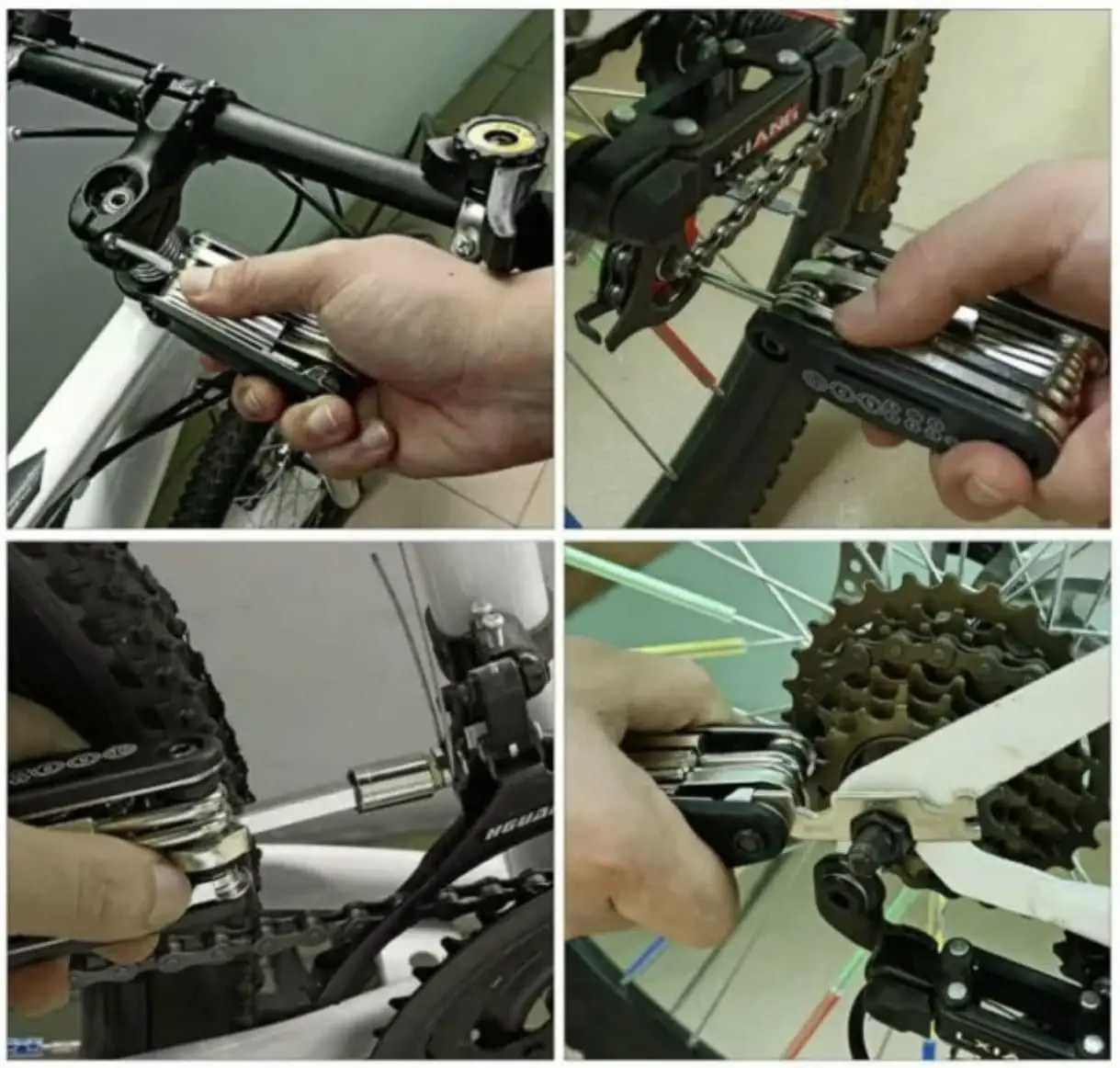 Condução de ferramentas Hexagonal, chave de Fenda Chave de Soquete Portátil Dobrável Reparação de Acessórios Ferramenta Multifuncional Para andar de Bicicleta