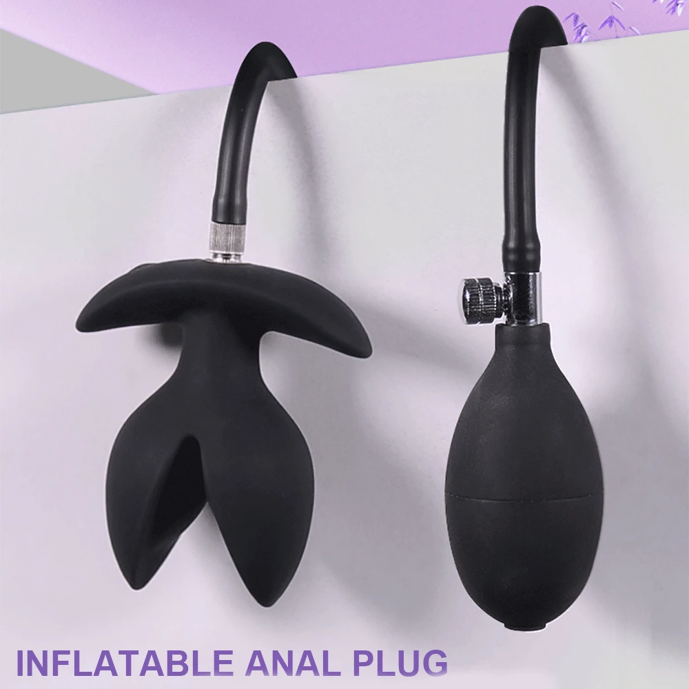 Expanda Plug Anal Destacável Enema de Formação Plug anal Inflável Ânus Dilatador Expansor de Próstata, Massager do Brinquedo do Sexo para Homens Mulheres