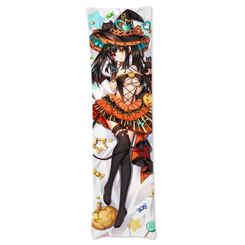 NOVO Anime Almofada da Cama Decoração Nova DATA ao VIVO Tokisaki Kurumi Halloween Dress Sexy Dakimakura Abraçando-o descanso do Corpo, da Tampa da caixa