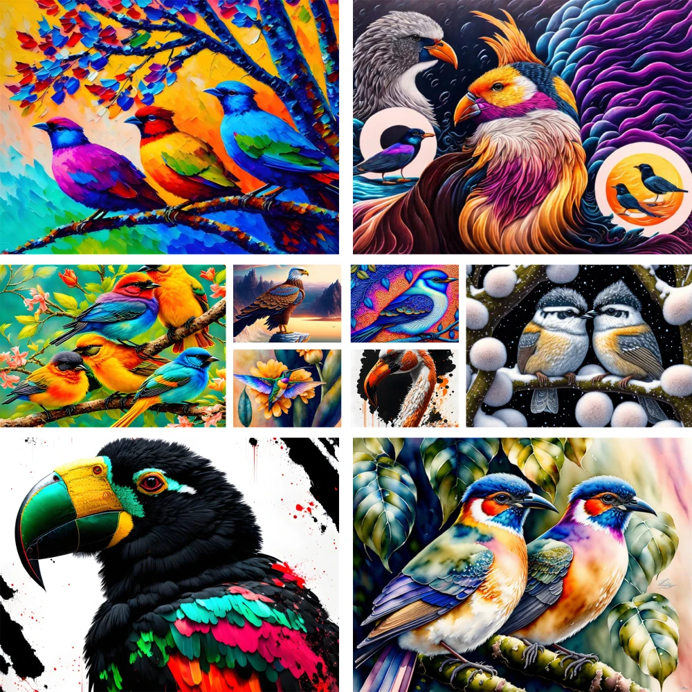Pássaro Águia Colorir Por Números Pacote De Pintura Tintas Acrílicas De 40*50 Imagem Por Números De Fotos Do Novo Design Para Crianças De Artesanato