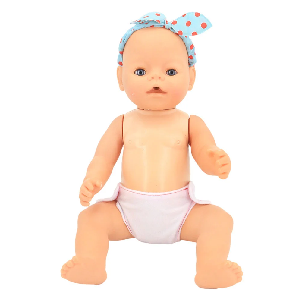 6 Pcs Roupas De Bebê, Fraldas Bonecas Acessórios Fraldas Recém-Nascido Branco
