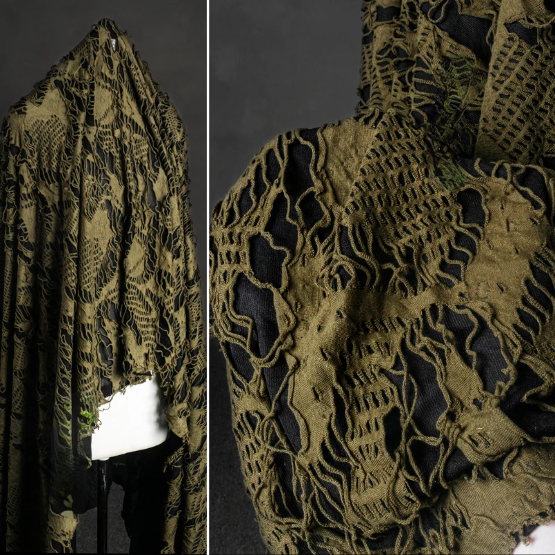 Tecido de malha Usada para Dupla Camada de Textura Designer de Roupas de grosso Pano de Vestuário de Diy de Costura de Poliéster Material de