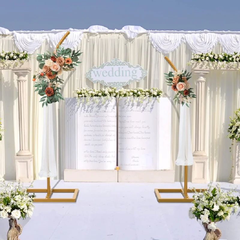 Casamento Arco pano de Fundo Stand(8ft&6.8 pés), Metal Arcos de Casamento para a Cerimônia,Balão de Arco de Suporte para Aniversário,Casamento,chá de Bebê de uma