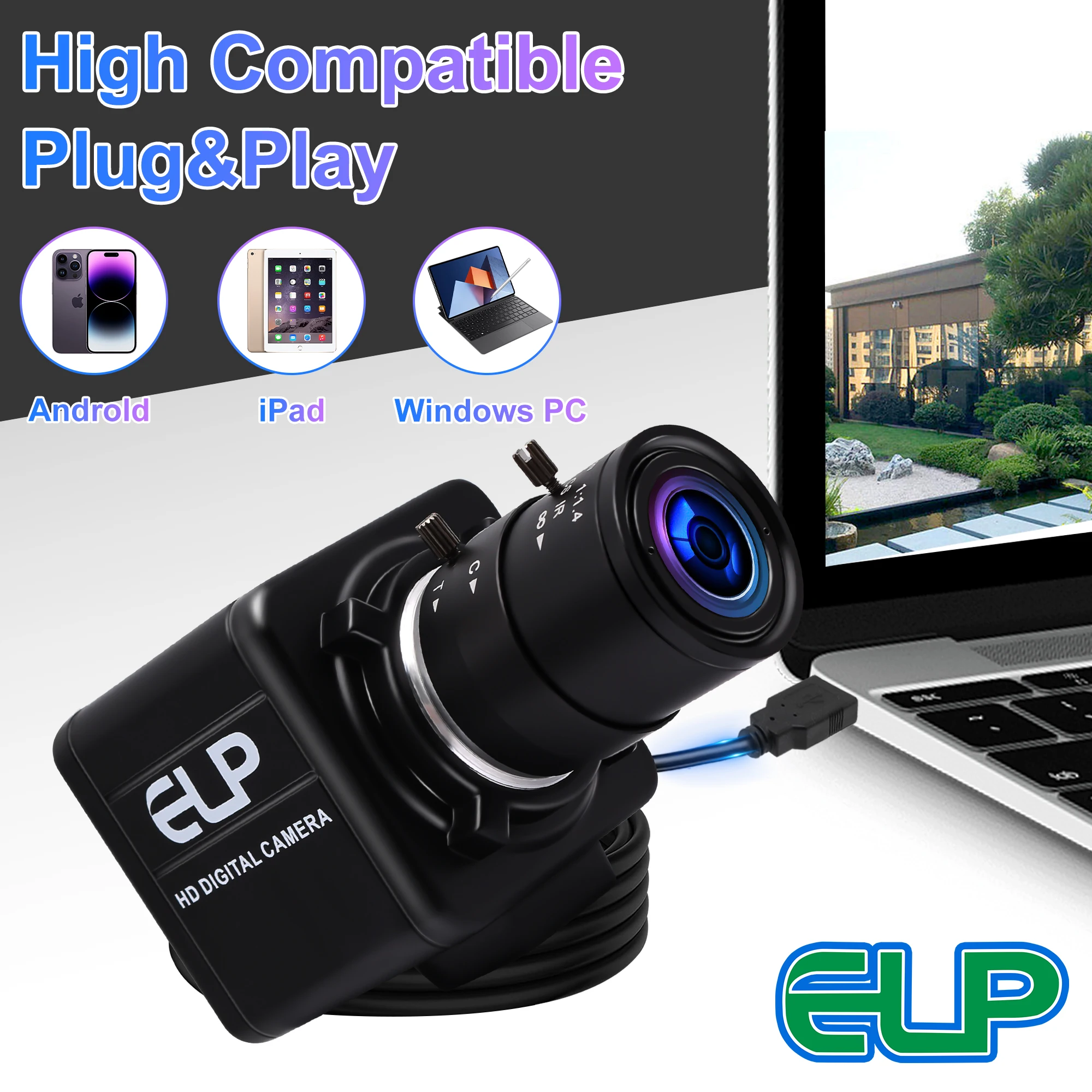 1080P USB Mini Câmera de Segurança CS 2.8-12/5-50mm Lente Varifocal 30fps/60fps/100 fps de Alta Velocidade da Câmera do PC para o Portátil Jetson Nano