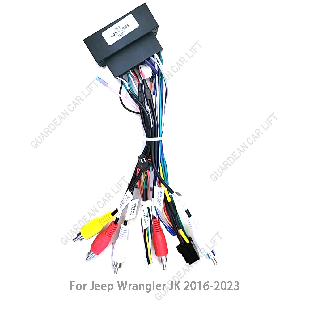 Auto-Rádio Estéreo Chicote de fios de Fiação do Cabo Adaptador Android MP5 Player Estéreo Para Jeep Wrangler Cherokee Bússola Renegade 2016-2023