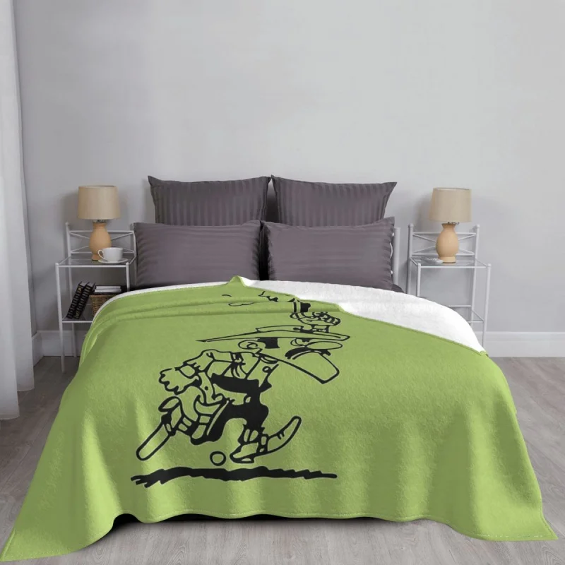 Lucky Luke Cartoon Cobertor De Flanela Decoração Joe Dalton Arma Portátil HomeBedspread