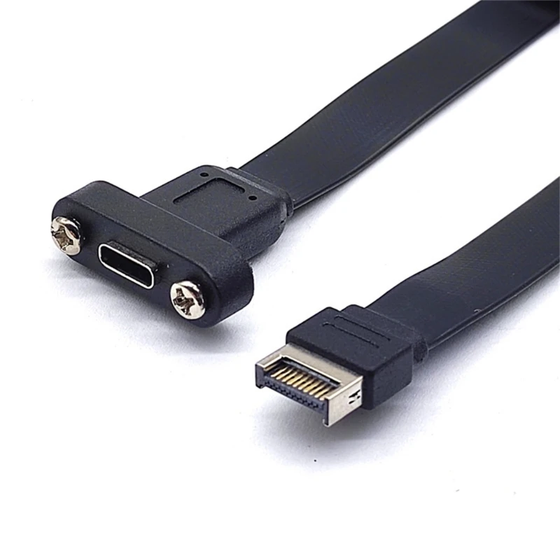 USB3.2 no Painel Frontal Tipo de Cabeçalho para USB C Fêmea Cabo Extensão Alta Velocidade de Transmissão de Dados e Fonte de Alimentação