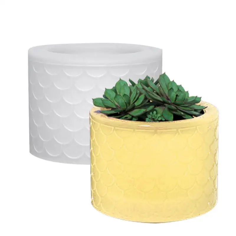 Cilindro vaso de Flores de Moldes de Silicone DIY Concreto de Cimento Gesso Vela Frasco Caixa de Molde de Cerâmica feito a mão de Plantio de Jardinagem Decoração