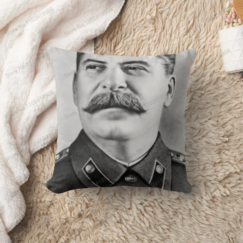 Joseph Stalin Fotografia Fronha Personalizada Capa de Almofada 45x45CM Decorativa da Casa Jogar Travesseiro Caso Para o Sofá Carro Sofá Cadeira de Presente