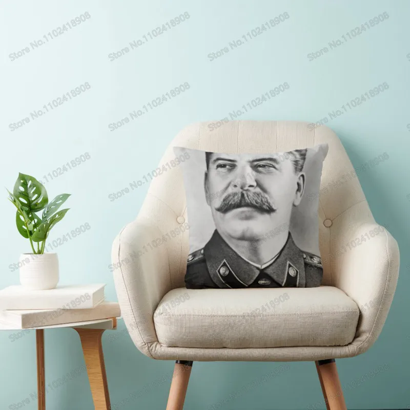Joseph Stalin Fotografia Fronha Personalizada Capa de Almofada 45x45CM Decorativa da Casa Jogar Travesseiro Caso Para o Sofá Carro Sofá Cadeira de Presente