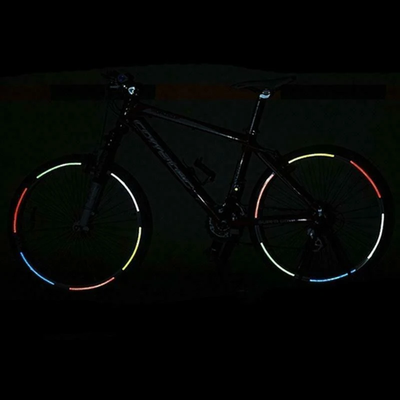 1~40PCS Moto Pneu Reflexiva Adesivo Raios da Roda de Tubos Faixa de Luz de Advertência de Segurança do Refletor Adesivo 21.5*10.3*0.2 cm de Bicicleta