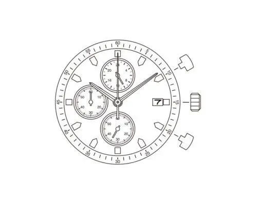 Miyota FS10 Movimento de Quartzo Relógios Reparação de Peças Substitui F510