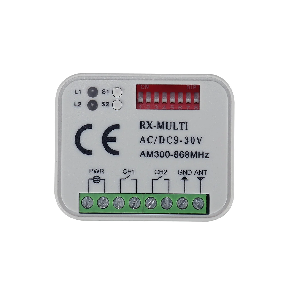 Interruptor de Controle remoto do Receptor de 300 868MHz Receptor Universal AC/DC 9-30V para a Garagem de Controle de Porta de Garagem Mudar