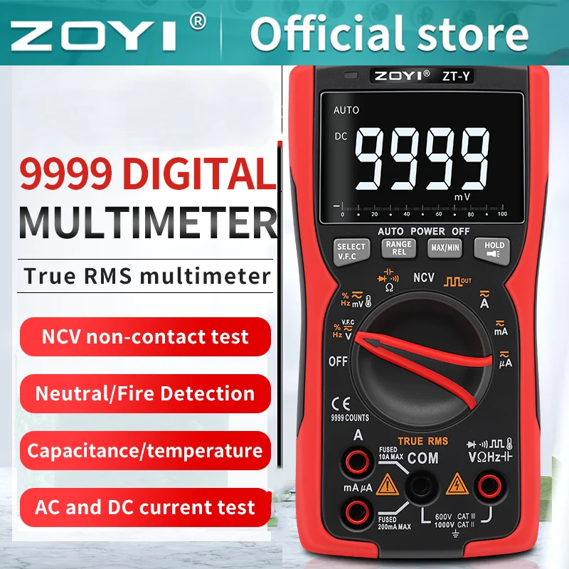 ZOYI ZT-Y Profissional Multímetro Digital Alta precisão escala Automática NCV Multimetro VFC Micro-Corrente Tensão Tester LCR Testador