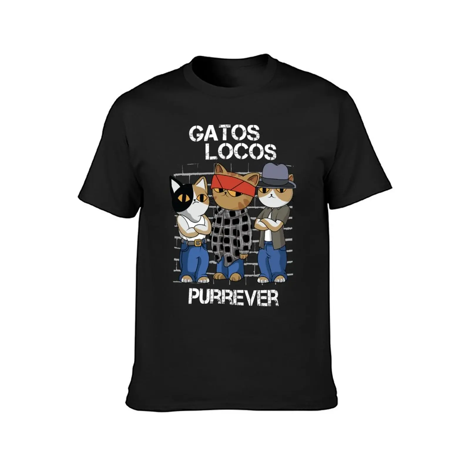 Gatos Locos Purrever,Vatos Locos para Sempre,do Sangue em Bolood T-Shirt de grandes dimensões t-shirt simples t-shirts homens