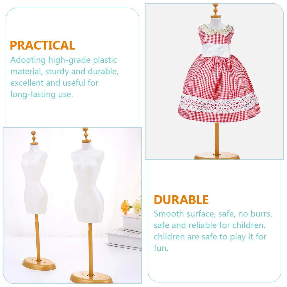 6 Pcs Manequim Stand Modelo De Saia Vestido De Fotos, Stands De Roupas Micro Mini Corpo Da Base De Dados De Vestuário Do Bebê