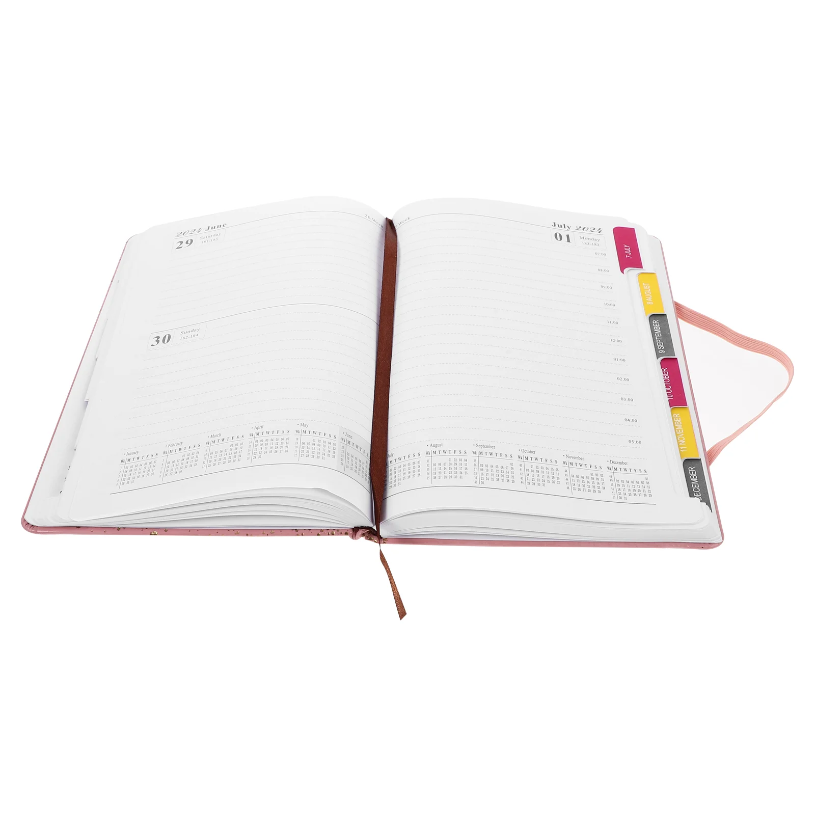 2024 Agenda Diária Do Caderno De Papel Planejador Do Bloco De Notas, Agenda De Notebooks Planejador Delicado